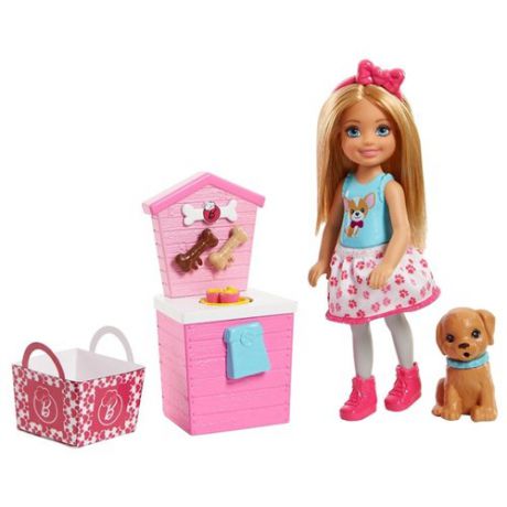 Набор Barbie Челси Магазин аксессуаров для щенков, 16 см, FHP67
