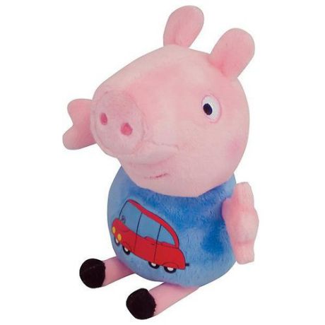 Мягкая игрушка РОСМЭН Peppa pig Джордж с машинкой 18 см