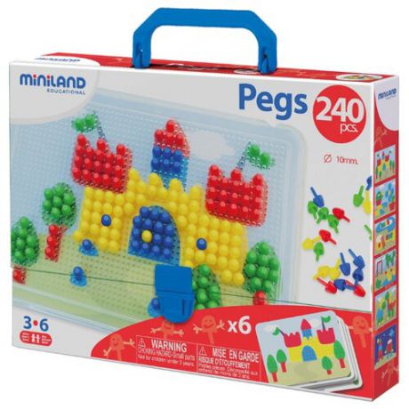 Miniland Мозаика Pegs 10 мм, 240 элементов (31804)