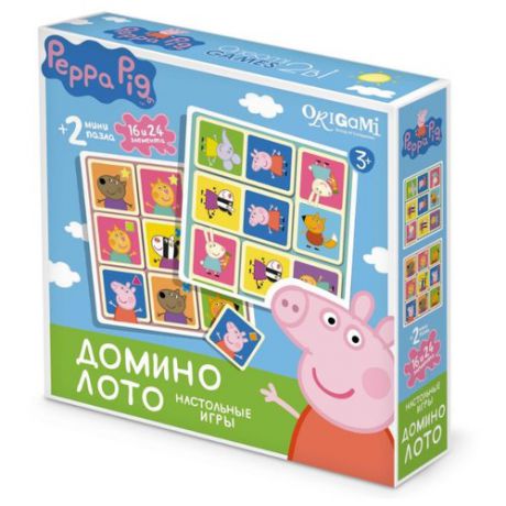 Набор настольных игр Origami Peppa Pig. Домино и Лото