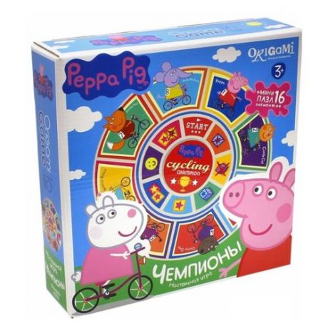 Настольная игра Origami Peppa Pig. Карусель-лото (Чемпионы)