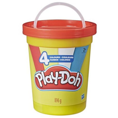Масса для лепки Play-Doh большая банка красная крышка 4 цвета 896 г (E5207/E5045)