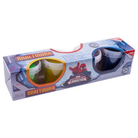 Масса для лепки LORI Пластишка - Человек-паук 4 цвета (ТДД-002)
