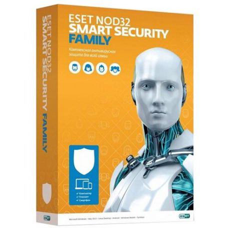 ESET NOD32 Smart Security Family - продление лицензии (3 устройства, 1 год) коробочная версия