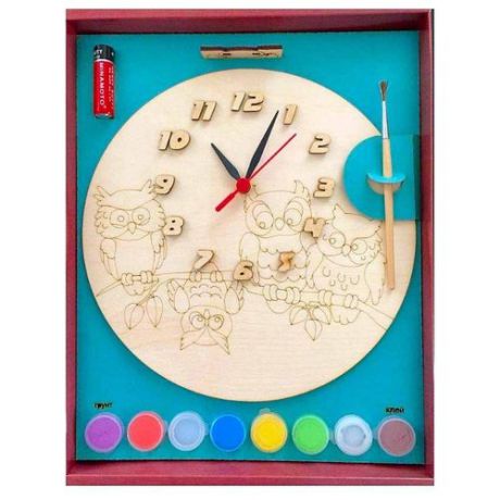 Нескучные игры Набор для росписи Часы с циферблатом Совы (ДНИ7816)