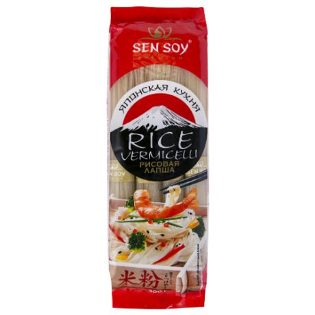 Лапша Sen Soy Японская кухня Rice Vermicelli рисовая 300 г