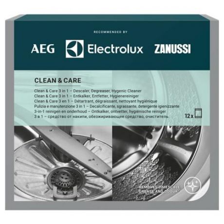 Electrolux Clean & Care 3 в 1 Набор для чистки стиральной машины 12х50 г