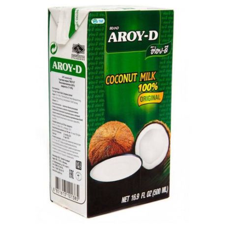 Aroy-D Молоко кокосовое 60%, 500 мл