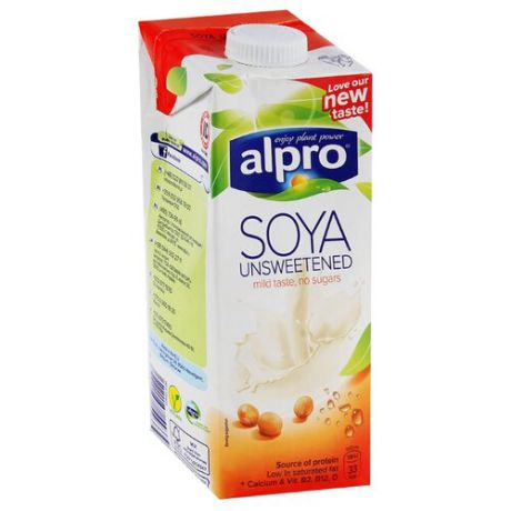 Соевый напиток alpro без содержания сахара 1.8%, 1 л