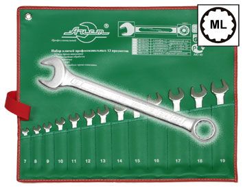 Набор комбинированных гаечных ключей, 13 шт. Aist 0011313a (7 - 19 мм)