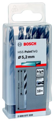 Сверло по металлу Bosch Ф5.2х52мм (2.608.577.220)