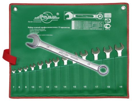 Набор комбинированных гаечных ключей, 13 шт. Aist 0010113a-x (7 - 19 мм)