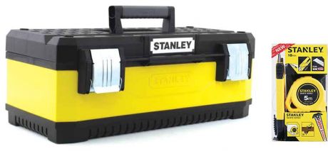 Набор Stanley Ящик yellow metal plastic toolbox 23 +Набор stht74253-8