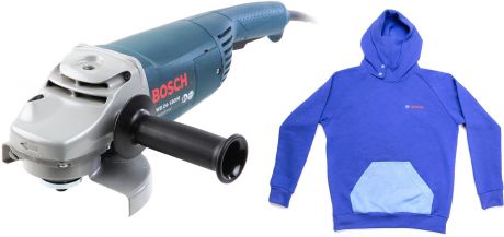Набор Bosch УШМ (болгарка) gws 24-180 h (0.601.883.103) +толстовка blue 1619m00u9s