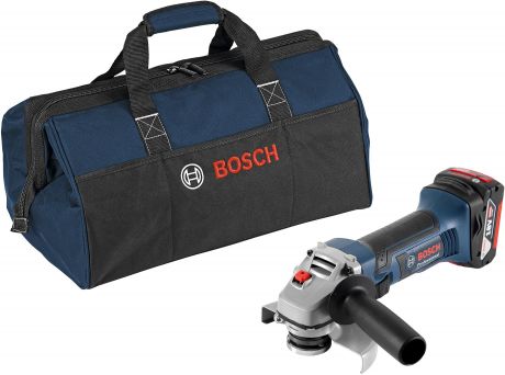 Набор Bosch УШМ (болгарка) gws 18-125 v-li 4.0Ач l-boxx (0.601.93a.30b) +Сумка 1619bz0100