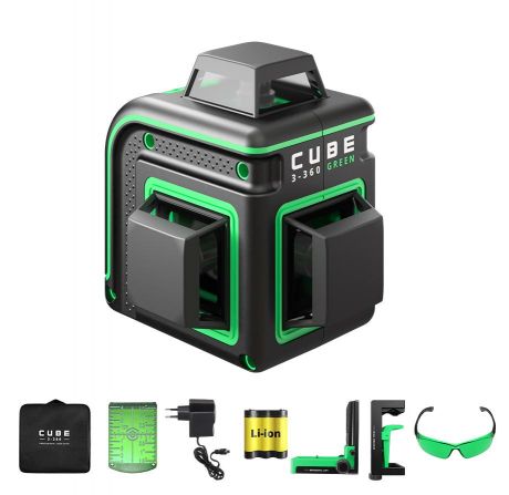 Нивелир лазерный Ada Cube 3-360 green home Еdition a00566