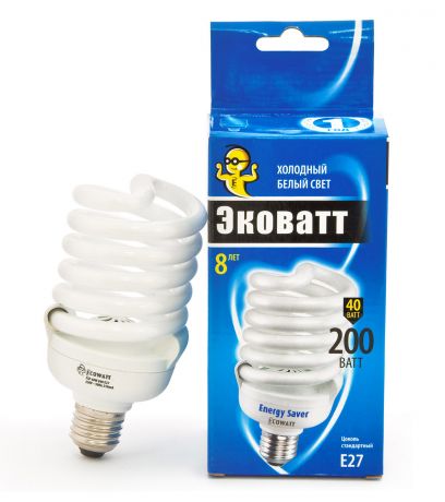 Лампа энергосберегающая Ecowatt Fsp 40w 840 e27