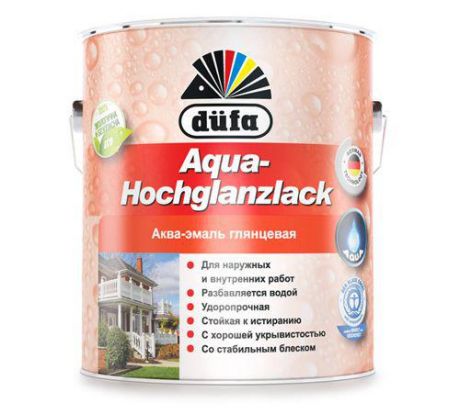 Эмаль Dufa Aqua-hochglanzlack белая 2,5 л