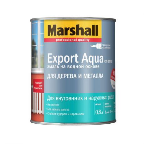 Эмаль Marshal Export aqua белая 0,8 л
