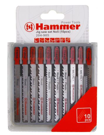 Пилки для лобзика Hammer Jg wd-pl-mt набор no5 (10шт.)