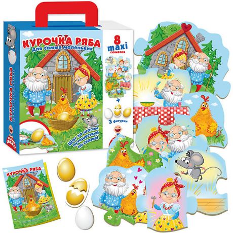 Vladi Toys Пазл-игра путешествие по сказке "Курочка Ряба"