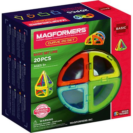 MAGFORMERS Магнитный конструктор 701010 Curve 20, MAGFORMERS