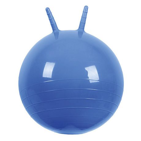 Малышок Мяч Прыгун с рожками, 50 см, синий, "МалышОК"