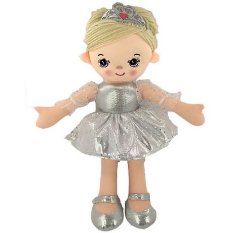 ABtoys Мягкая кукла ABtoys Балерина в серебристом платье, 30 см