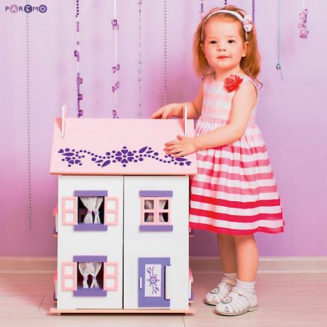 PAREMO Кукольный домик "Анастасия" с мебелью 15 предметов, PAREMO
