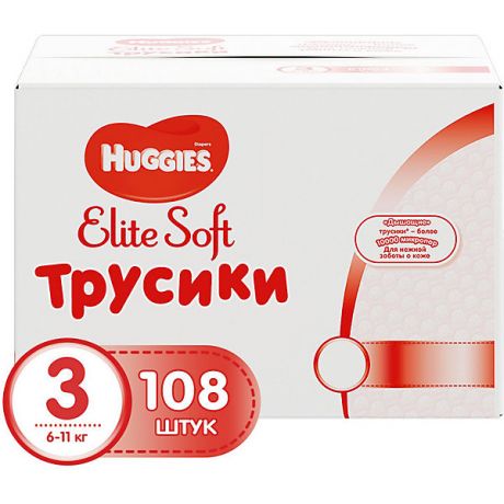 HUGGIES Трусики-подгузники Huggies Elite Soft 3, 6-11 кг, 108 шт.