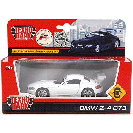ТЕХНОПАРК Машина "BMW Z-4 GT3" металл. инерц., 1:38, открыв. двери.