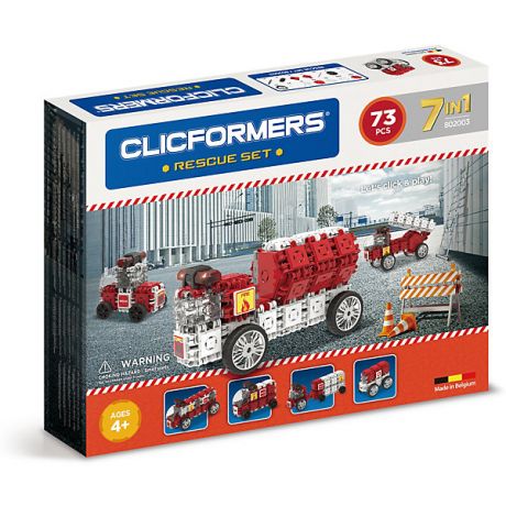 Clicformers Конструктор CLICFORMERS Rescue set 73 детали
