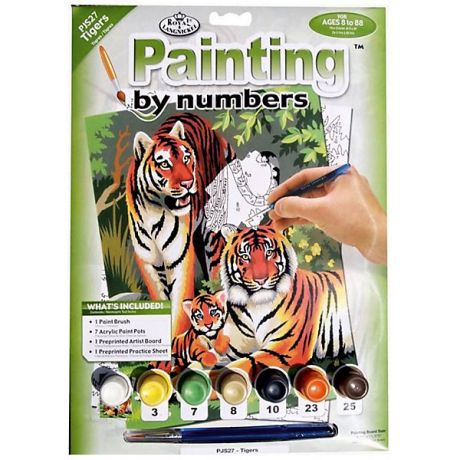 Royal&Langnickel Картина по номерам Royal&Langnickel "Тигры", 22х29 см