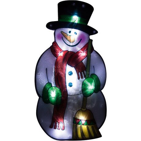 Волшебная страна Световое панно «Снеговик в шарфе» (10 ламп, 25х13,5 см), Волшебная страна