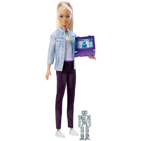 Mattel Кукла Barbie "Робототехник" Барби со светлыми волосами