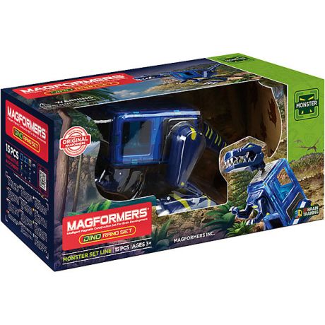 MAGFORMERS Магнитный конструктор 716003 Dino Rano set, MAGFORMERS