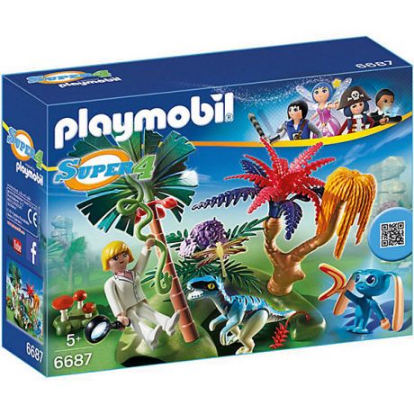 PLAYMOBIL® Конструктор Playmobil "Супер 4" Затерянный остров с Алиен и Хищником