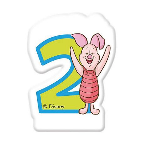 Procos Свечка для торта "Цифра 2", Disney Винни Пух