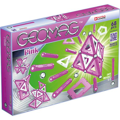 Geomag Магнитный конструктор Geomag "Pink", 68 деталей