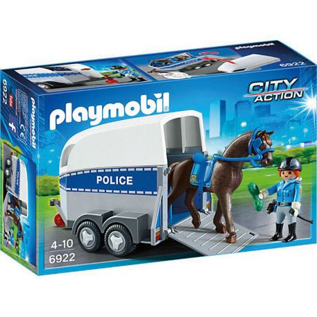 PLAYMOBIL® Конструктор Playmobil "Полиция" Полиция с лошадью и прицепом