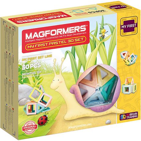 MAGFORMERS Магнитный конструктор My First Pastel Set 30, MAGFORMERS