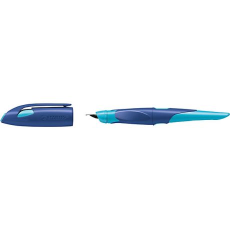 STABILO Перьевая ручка Stabilo "Easybirdy" для правшей, сине/голубой, синий картридж