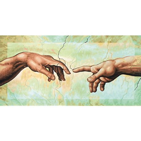 Schipper Картина по номерам Schipper "Репродукция Сотворение Адама» Микеланджело Буонаротти, 40х80 см