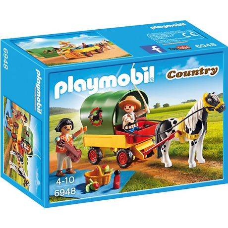 PLAYMOBIL® Конструктор Playmobil "Ферма Пони" Пикник с коневозкой