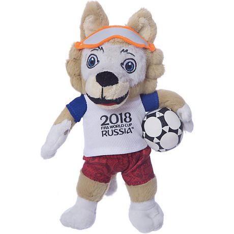1Toy Мягкая игрушка FIFA-2018 1Toy Волк Забивака, 21 см