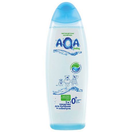 AQA baby Средство для купания и шампунь 2 в 1, AQA baby, 500 мл.