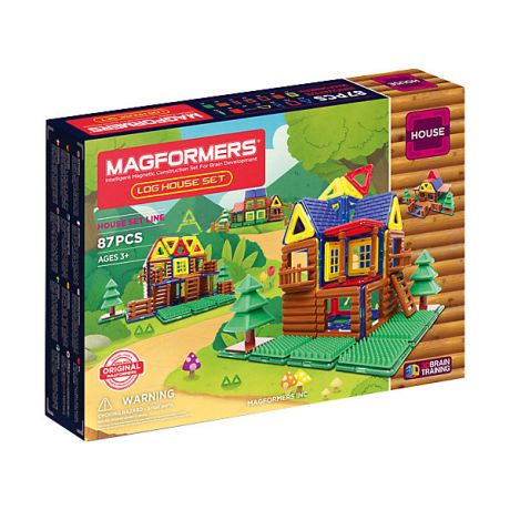 MAGFORMERS Магнитный конструктор 705004 Log House Set, MAGFORMERS