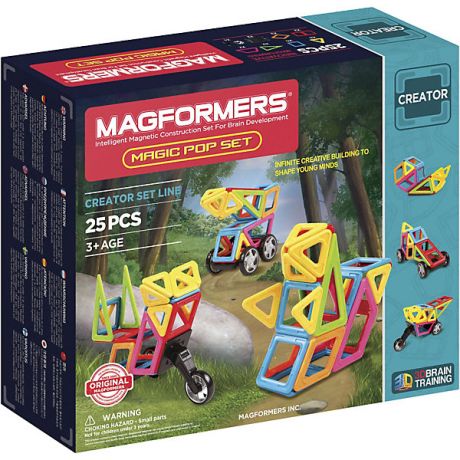 MAGFORMERS Магнитный конструктор Magic Pop, 25 деталей, MAGFORMERS