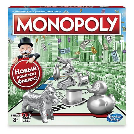 Hasbro Настольная игра Hasbro Games "Классическая монополия" (обновленная версия)