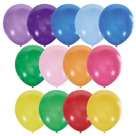 Latex Occidental Воздушные шары 12"/30 см, серии Пастель и Декоратор, 100 шт